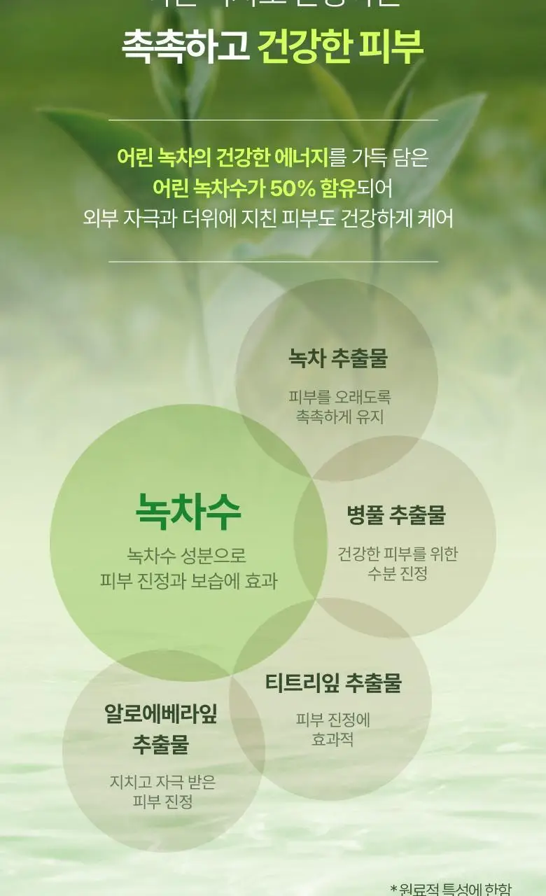 [NEW] 식물나라 어린녹차 촉촉 진정 젤 크림 100ml 상세페이지 4